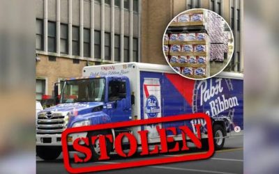 Authorities in California are investigating the theft of 40,000 pounds of Pabst Blue Ribbon beer from a freight shipment.