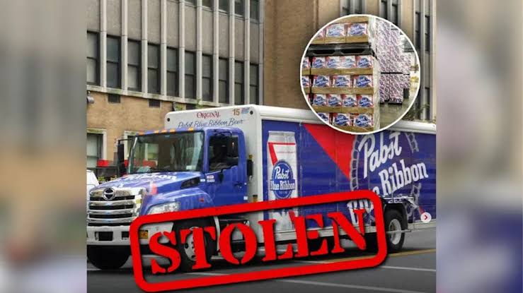 Authorities in California are investigating the theft of 40,000 pounds of Pabst Blue Ribbon beer from a freight shipment.